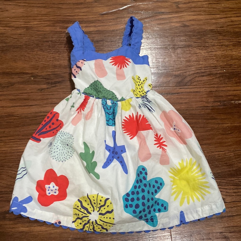Mini Boden Fifties Dress Multi Anemone Size 3-4 years